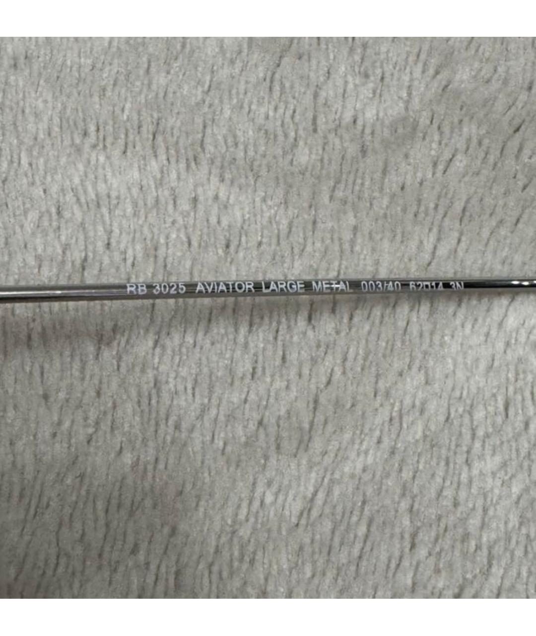 RAY BAN Серебряные металлические солнцезащитные очки, фото 6