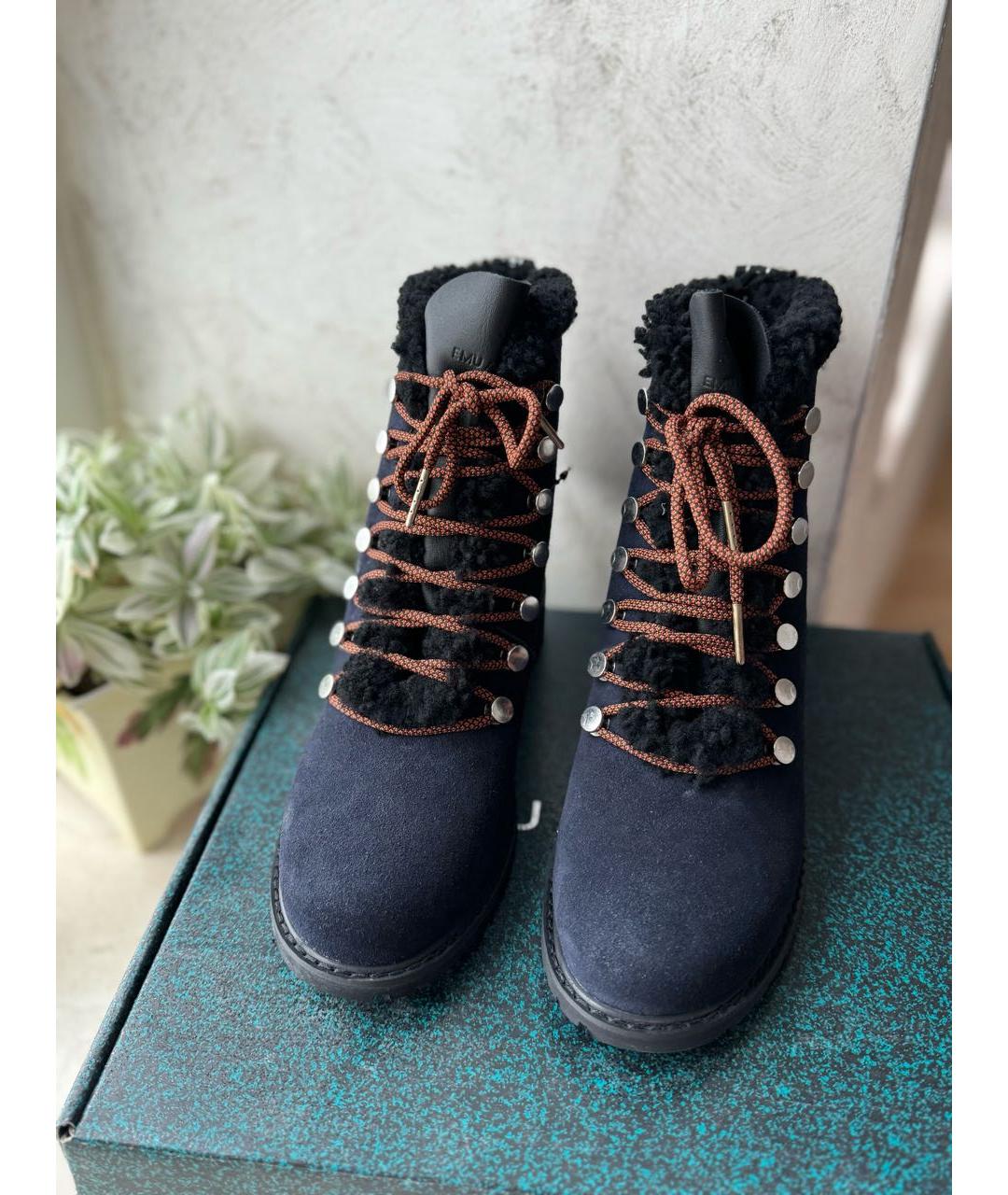 EMU Темно-синие замшевые ботинки, фото 4