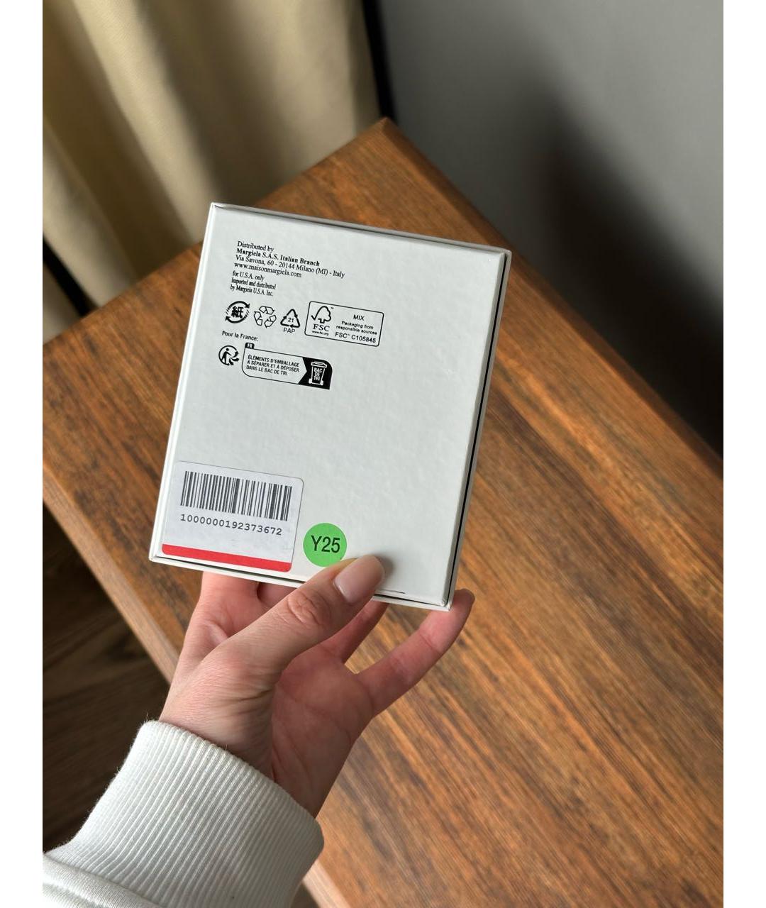 MAISON MARGIELA Бежевый кожаный кардхолдер, фото 8