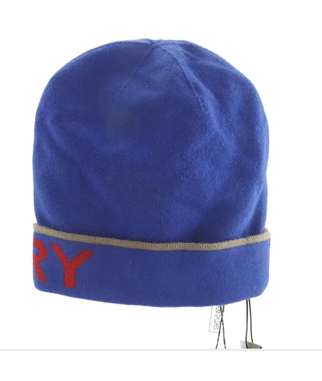 BURBERRY Синяя кашемировая шапка, фото 2
