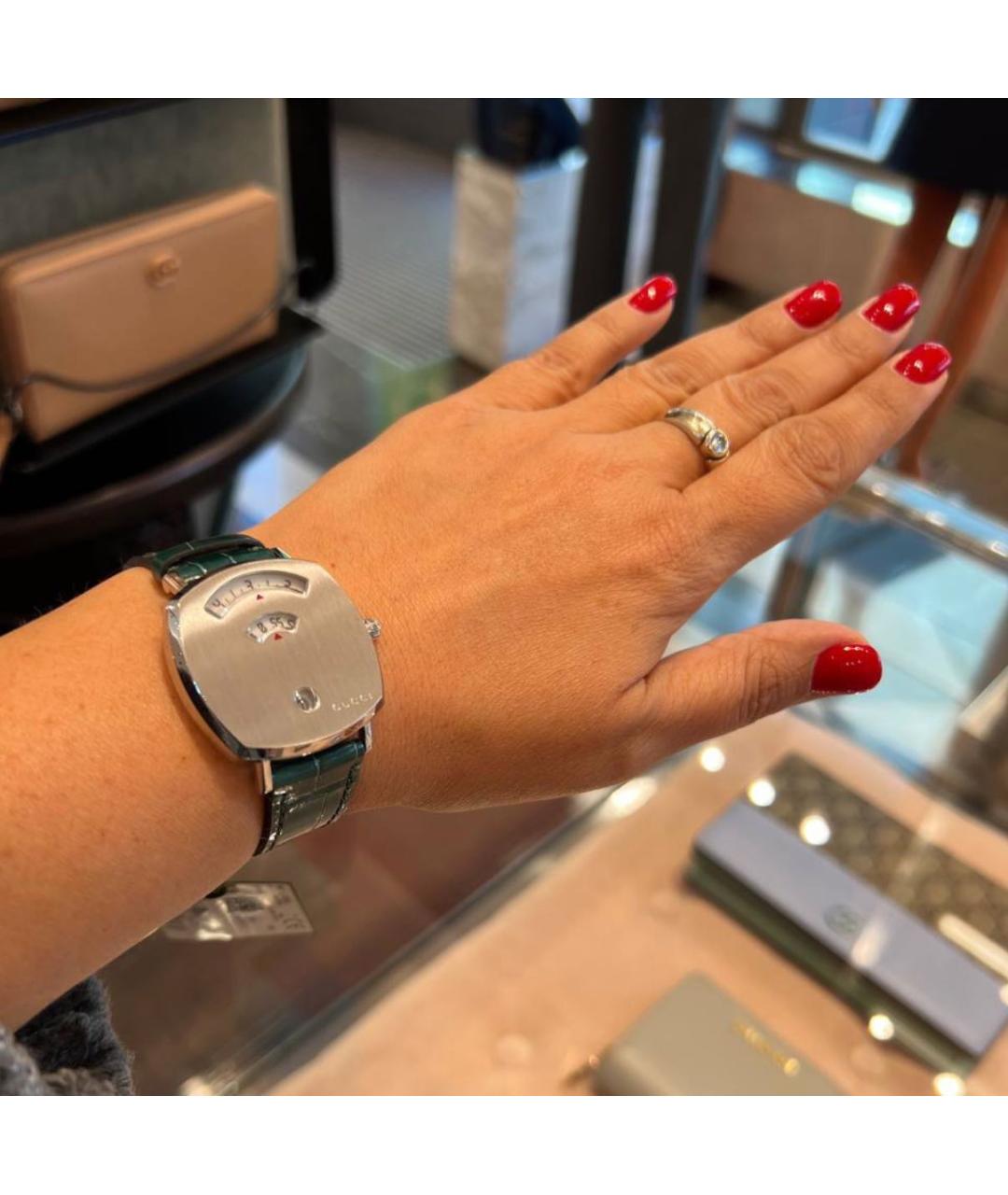 GUCCI Серебряные стальные часы, фото 6