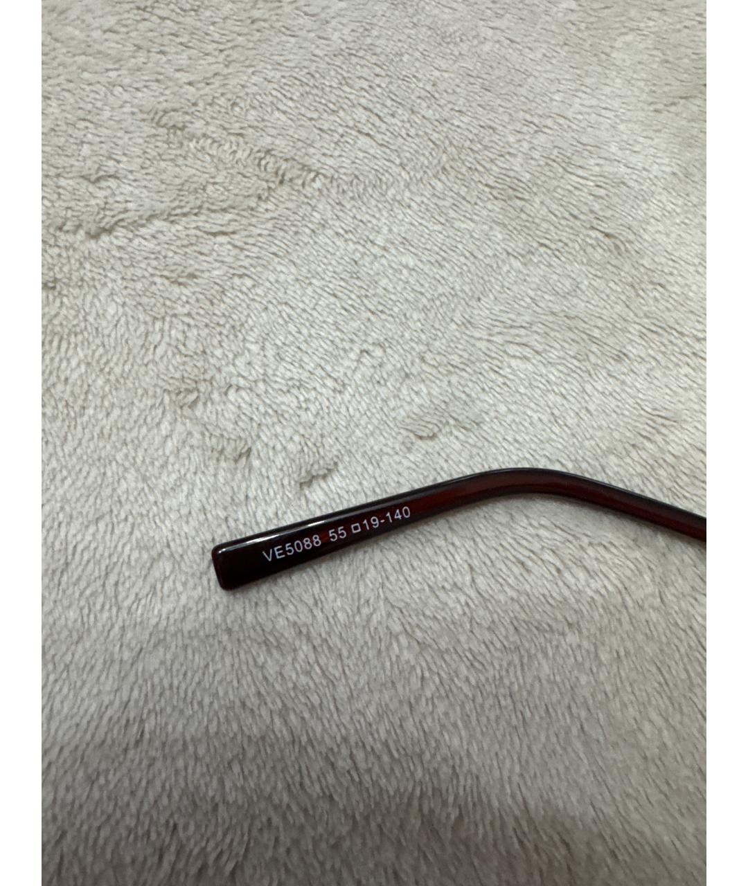 VERSACE Коричневые металлические солнцезащитные очки, фото 5