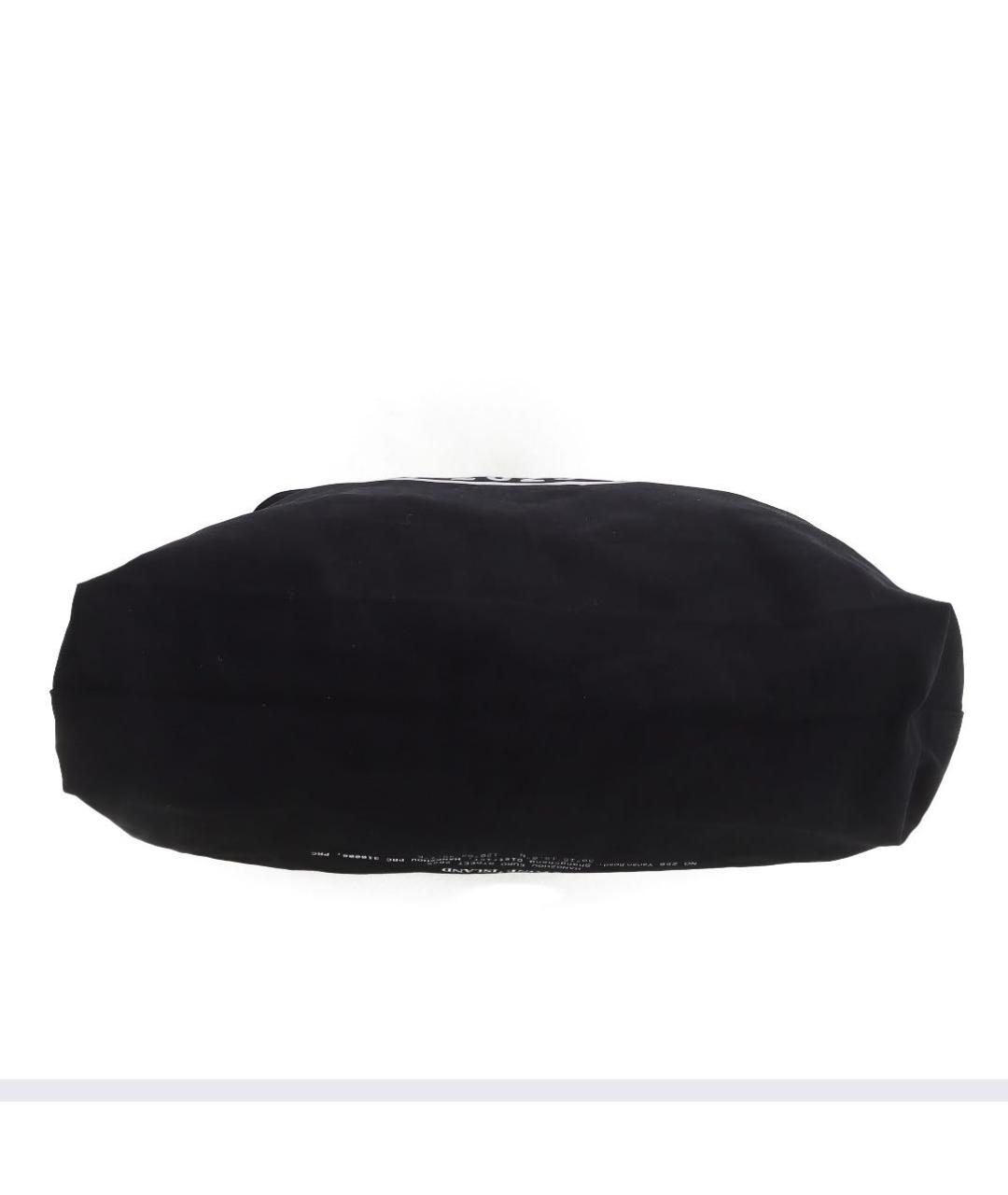 STONE ISLAND Черная хлопковая сумка тоут, фото 4