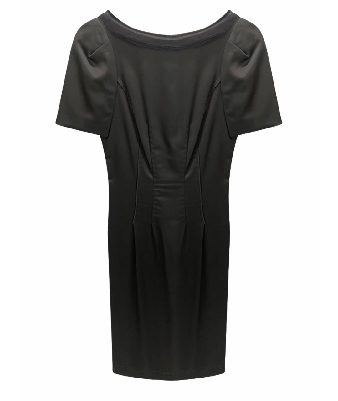 ALBERTA FERRETTI Зеленые атласное вечернее платье, фото 1