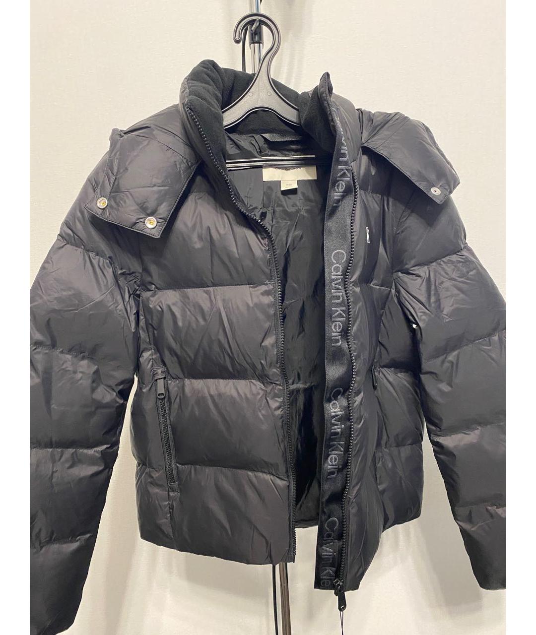 CALVIN KLEIN Черный полиэстеровый пуховик, фото 2