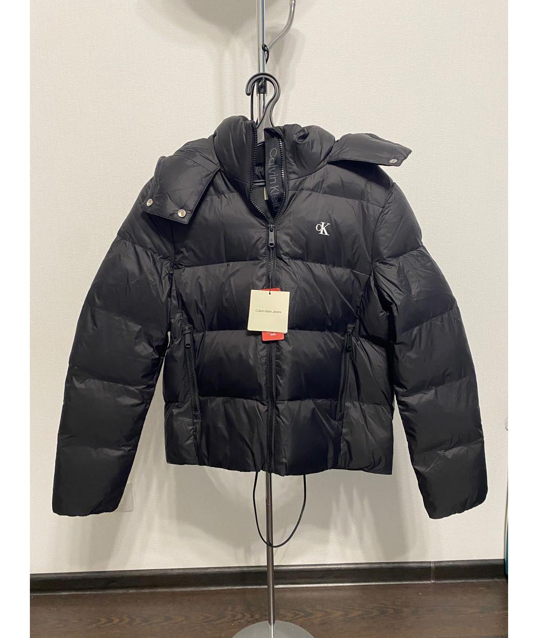 CALVIN KLEIN Черный полиэстеровый пуховик, фото 5