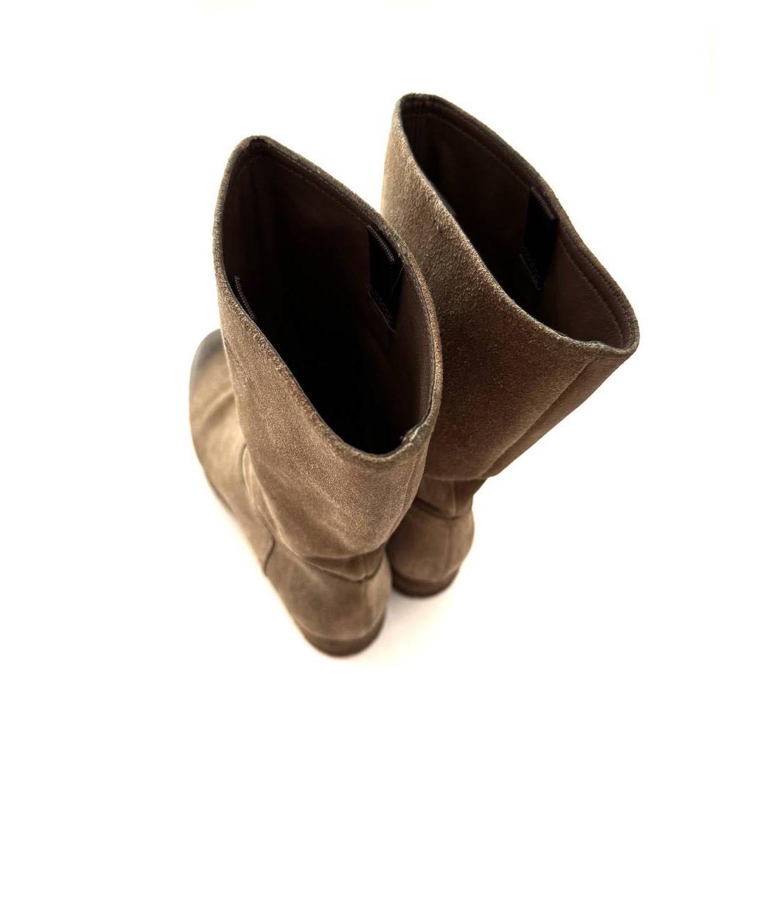 MIU MIU Коричневые замшевые полусапоги, фото 3