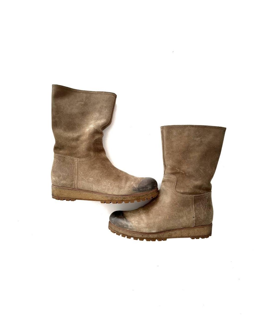 MIU MIU Коричневые замшевые полусапоги, фото 9