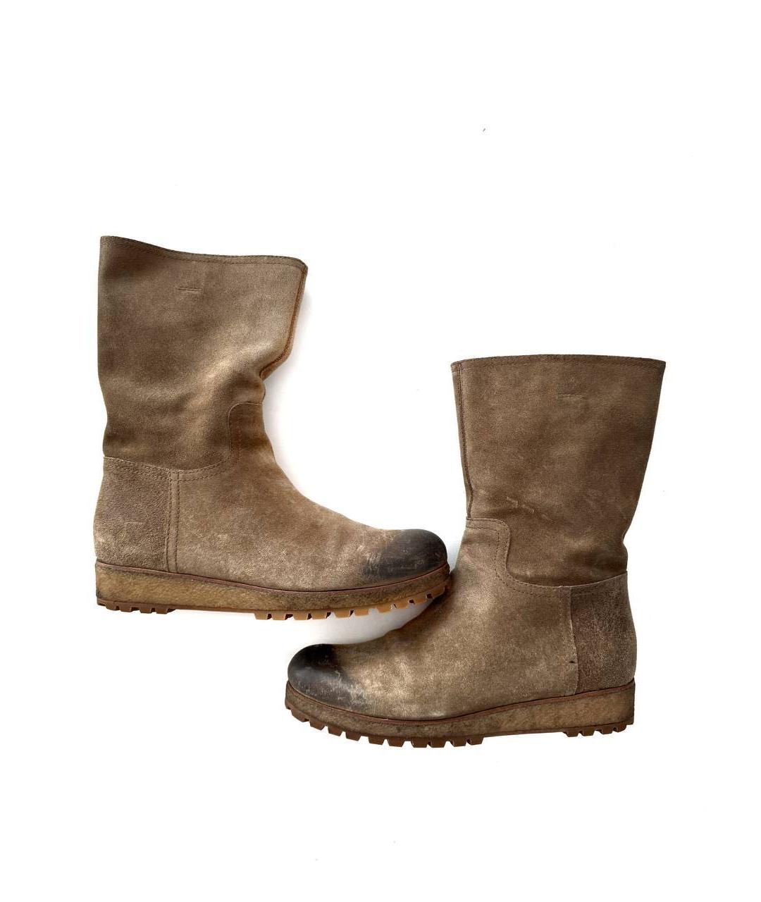 MIU MIU Коричневые замшевые полусапоги, фото 7