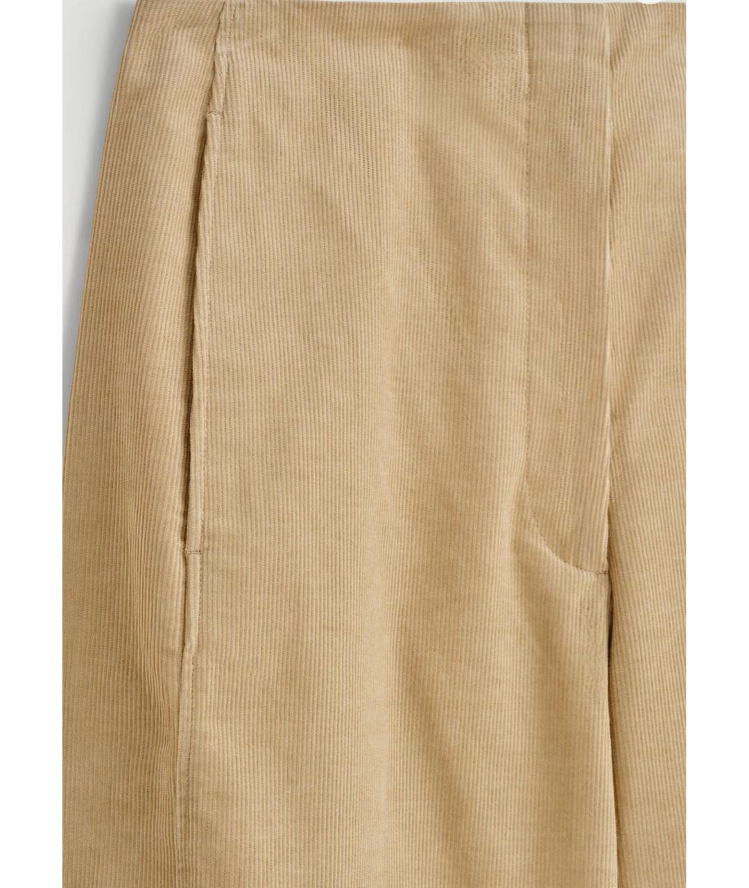 COS Бежевые хлопковые брюки широкие, фото 3