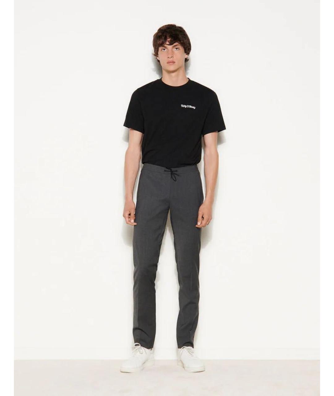 SANDRO Серые повседневные брюки, фото 5