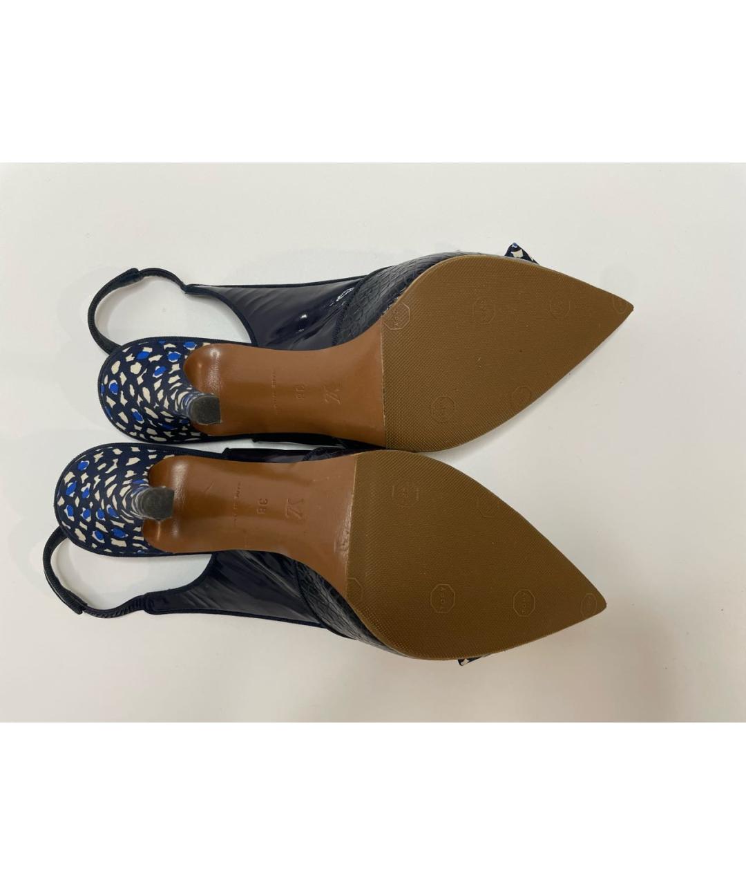 LOUIS VUITTON Темно-синие кожаные туфли, фото 8