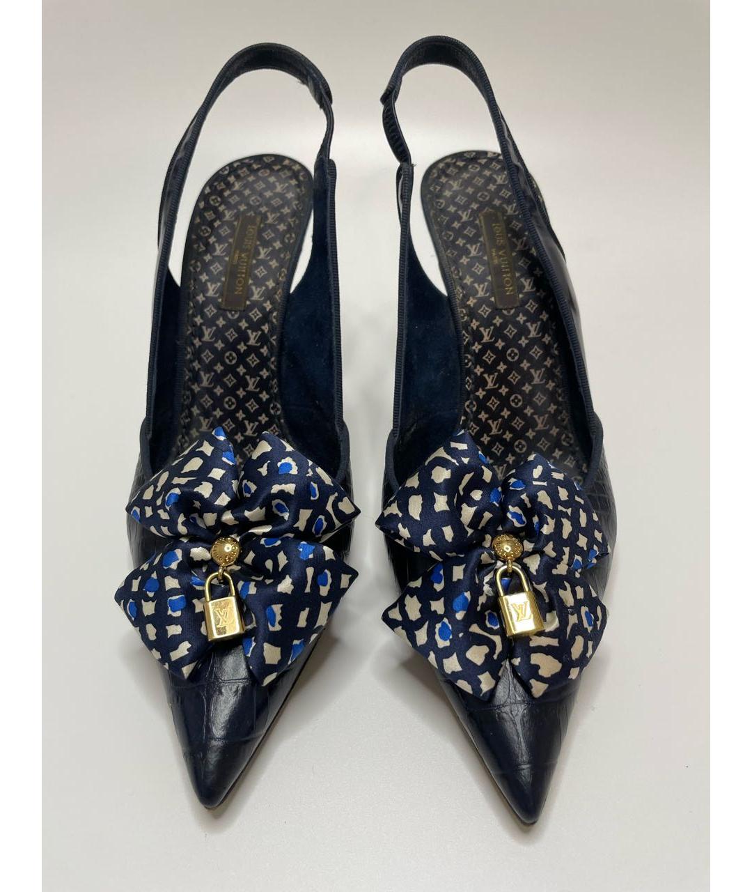 LOUIS VUITTON Темно-синие кожаные туфли, фото 2