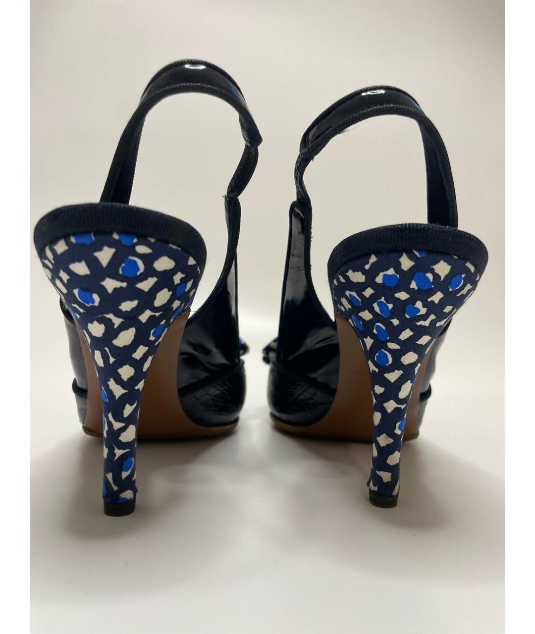 LOUIS VUITTON Темно-синие кожаные туфли, фото 5