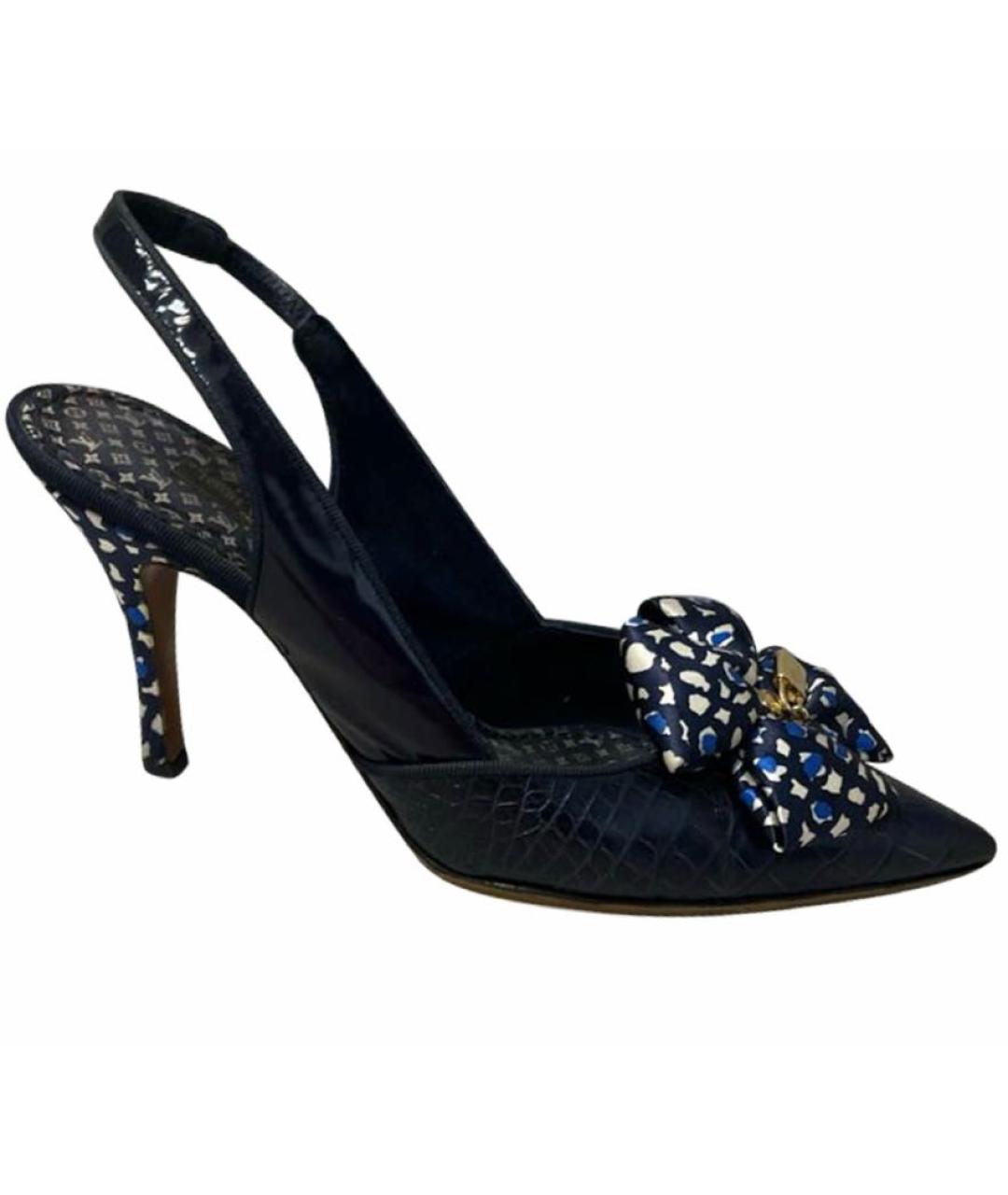 LOUIS VUITTON Темно-синие кожаные туфли, фото 1