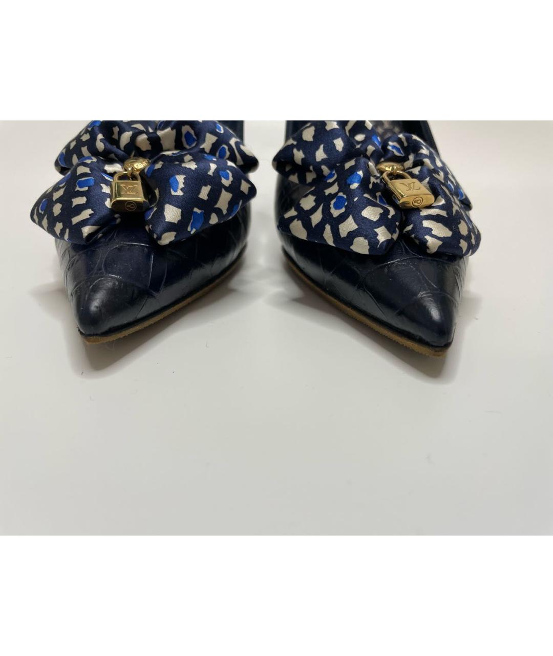 LOUIS VUITTON Темно-синие кожаные туфли, фото 3