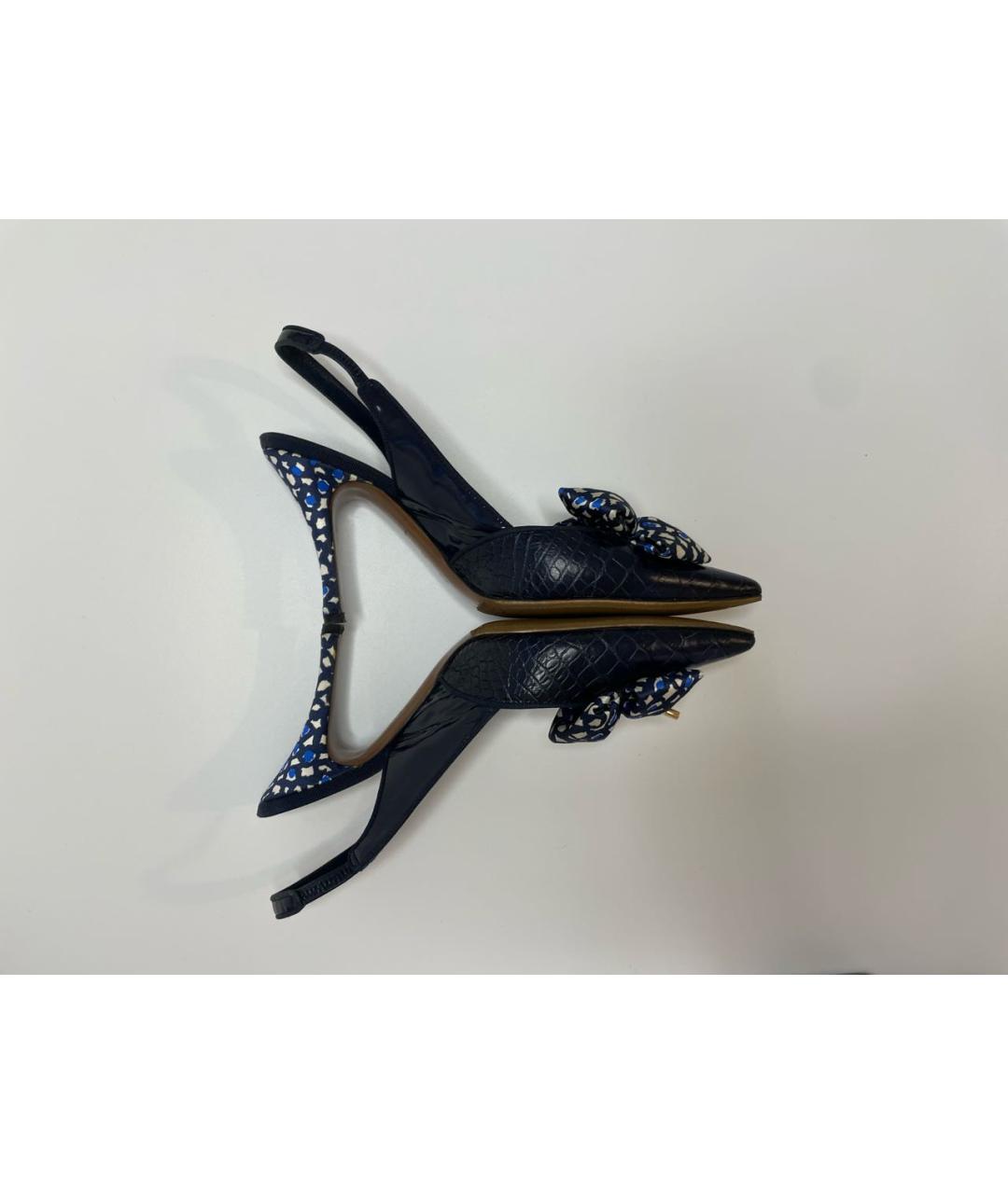 LOUIS VUITTON Темно-синие кожаные туфли, фото 6