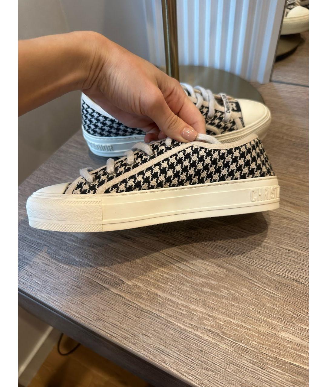 CHRISTIAN DIOR Мульти текстильные кеды, фото 5