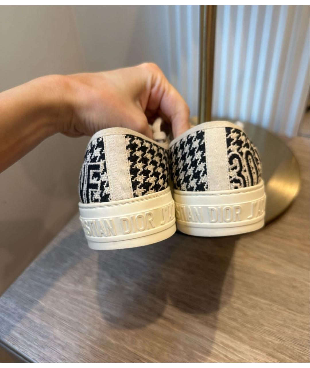 CHRISTIAN DIOR Мульти текстильные кеды, фото 4
