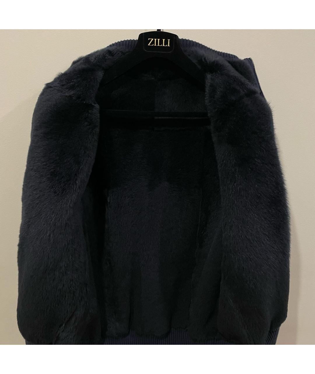 ZILLI Темно-синий кашемировый кардиган, фото 3