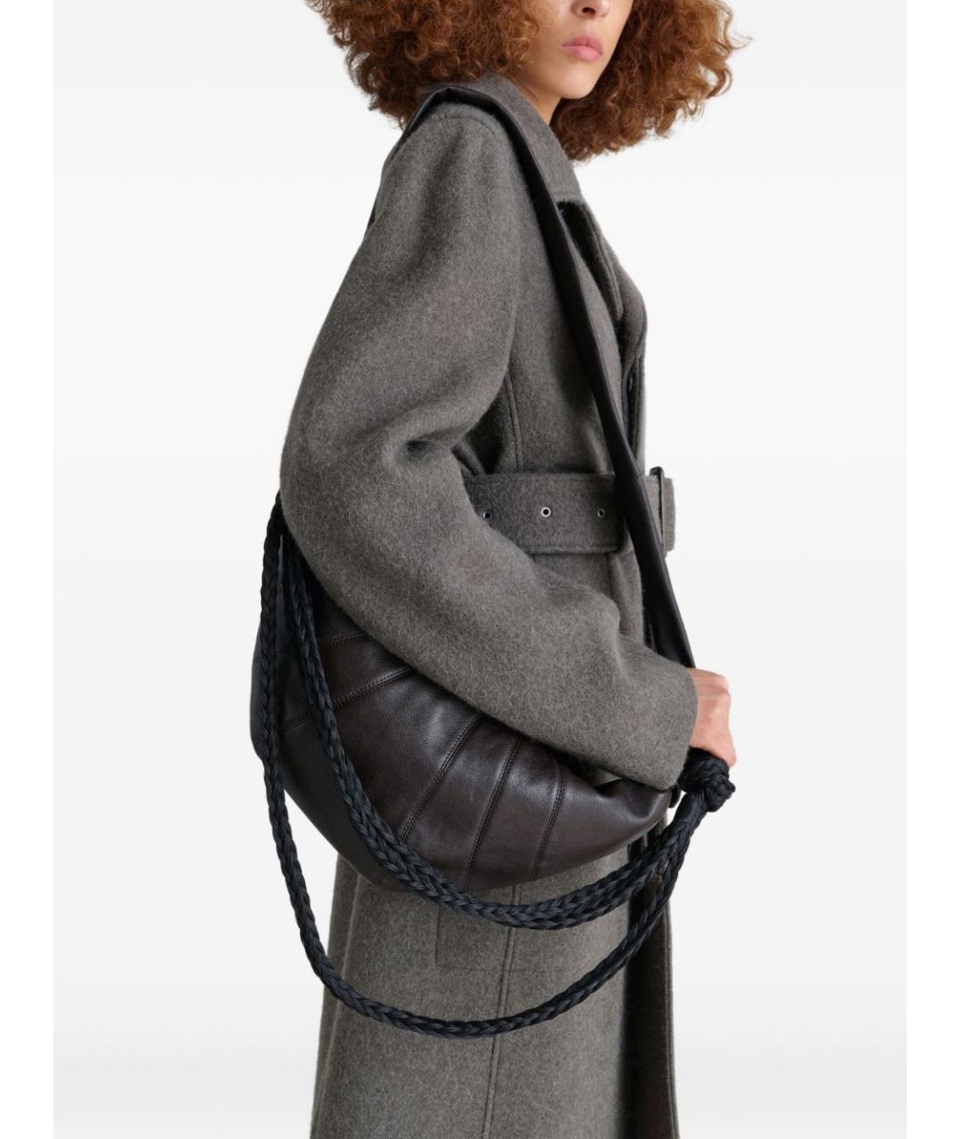 LEMAIRE Коричневая кожаная сумка через плечо, фото 2