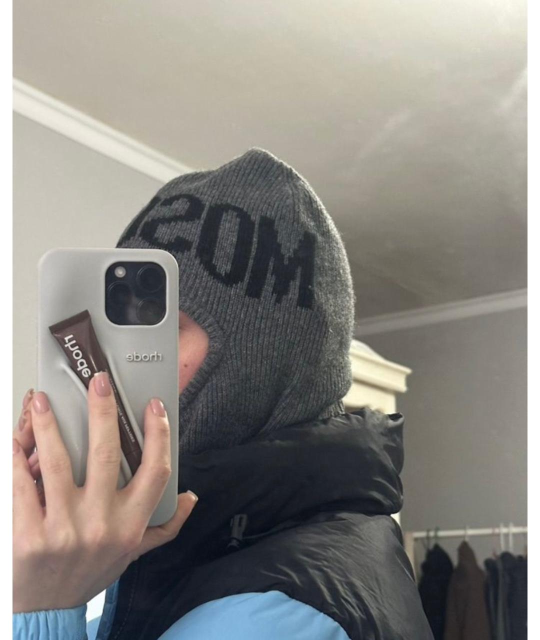 MOSCHINO Серый капюшон, фото 3