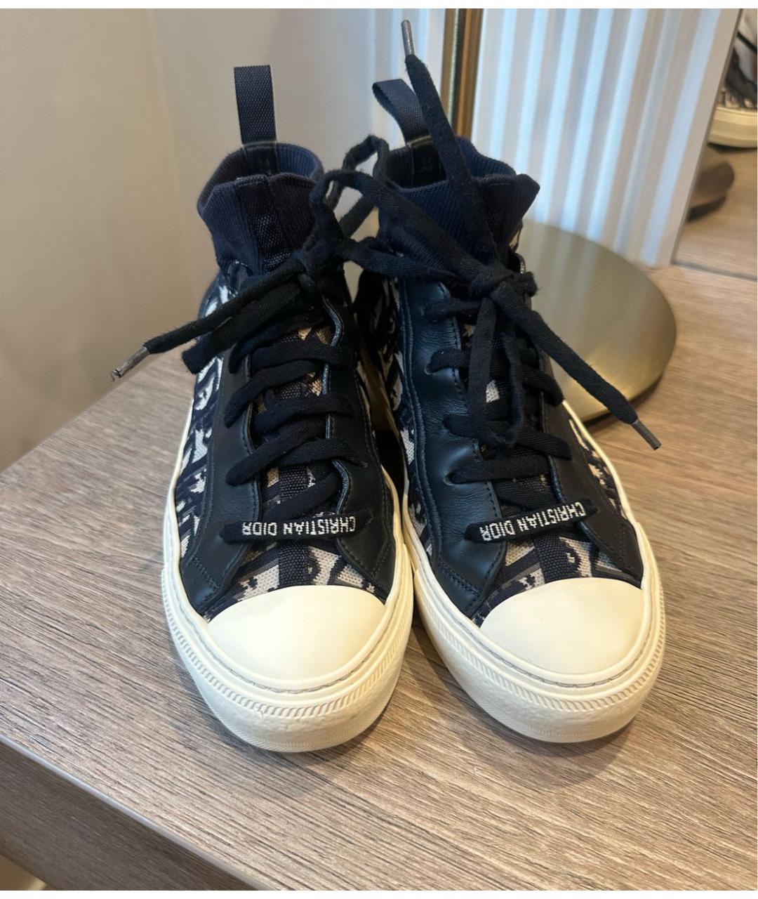 CHRISTIAN DIOR Черные текстильные кеды, фото 2