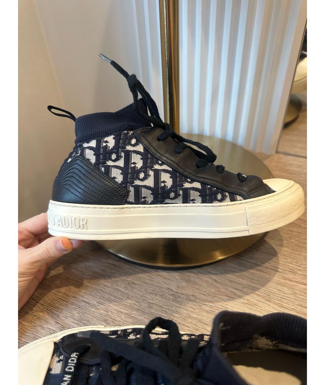 CHRISTIAN DIOR Черные текстильные кеды, фото 4