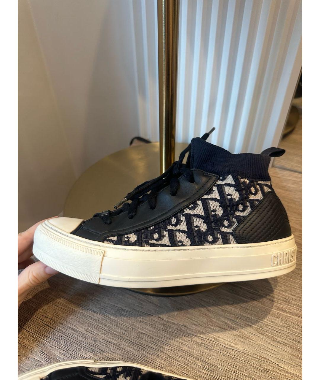 CHRISTIAN DIOR Черные текстильные кеды, фото 7