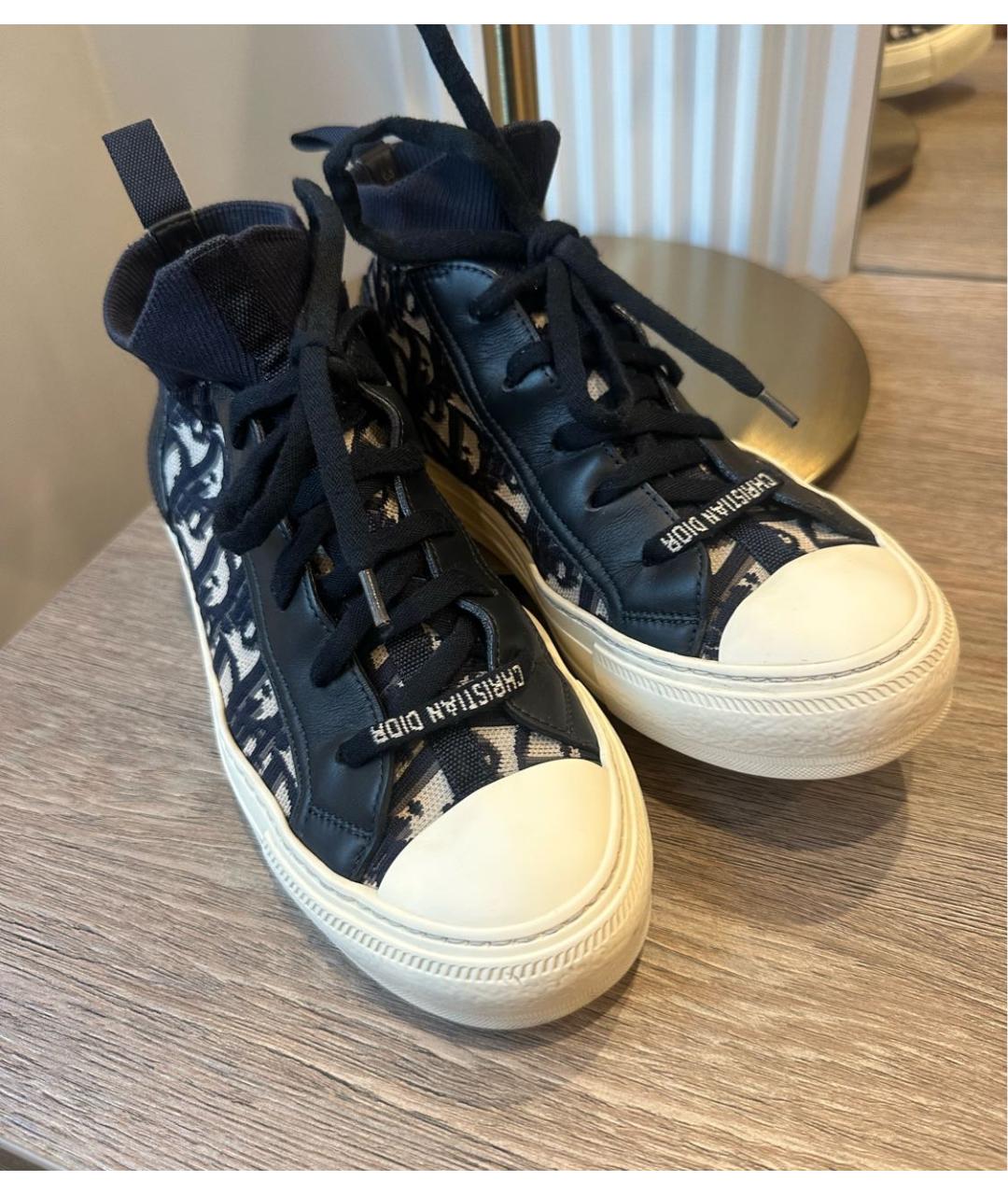 CHRISTIAN DIOR Черные текстильные кеды, фото 5