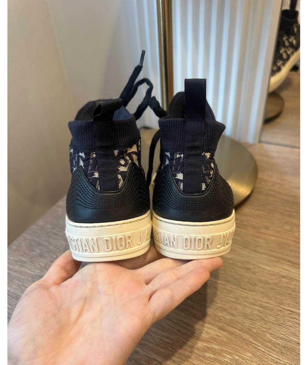 CHRISTIAN DIOR Черные текстильные кеды, фото 6