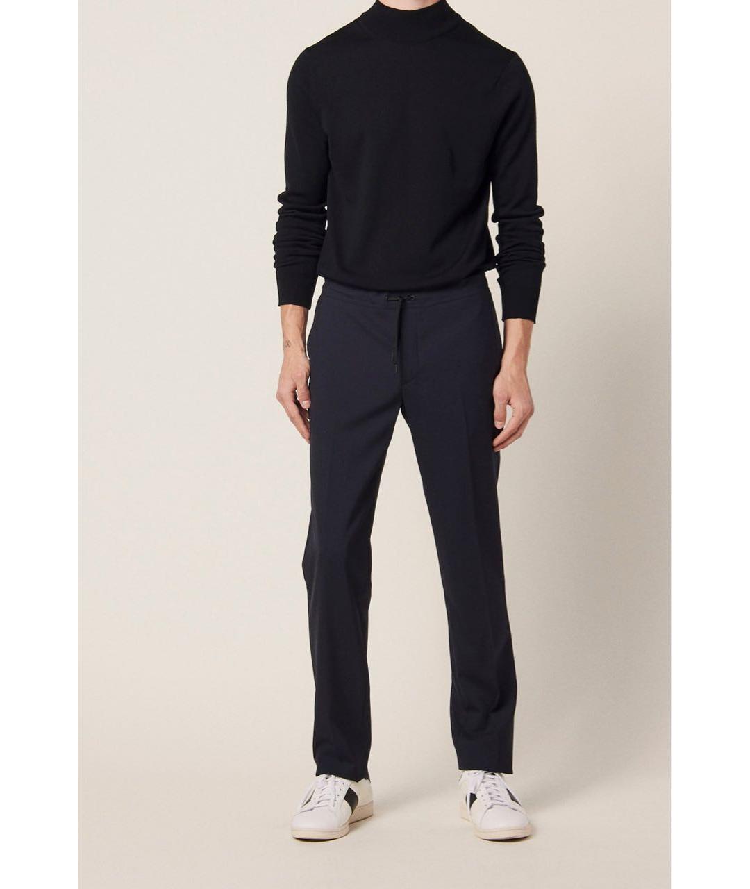 SANDRO Темно-синие повседневные брюки, фото 3