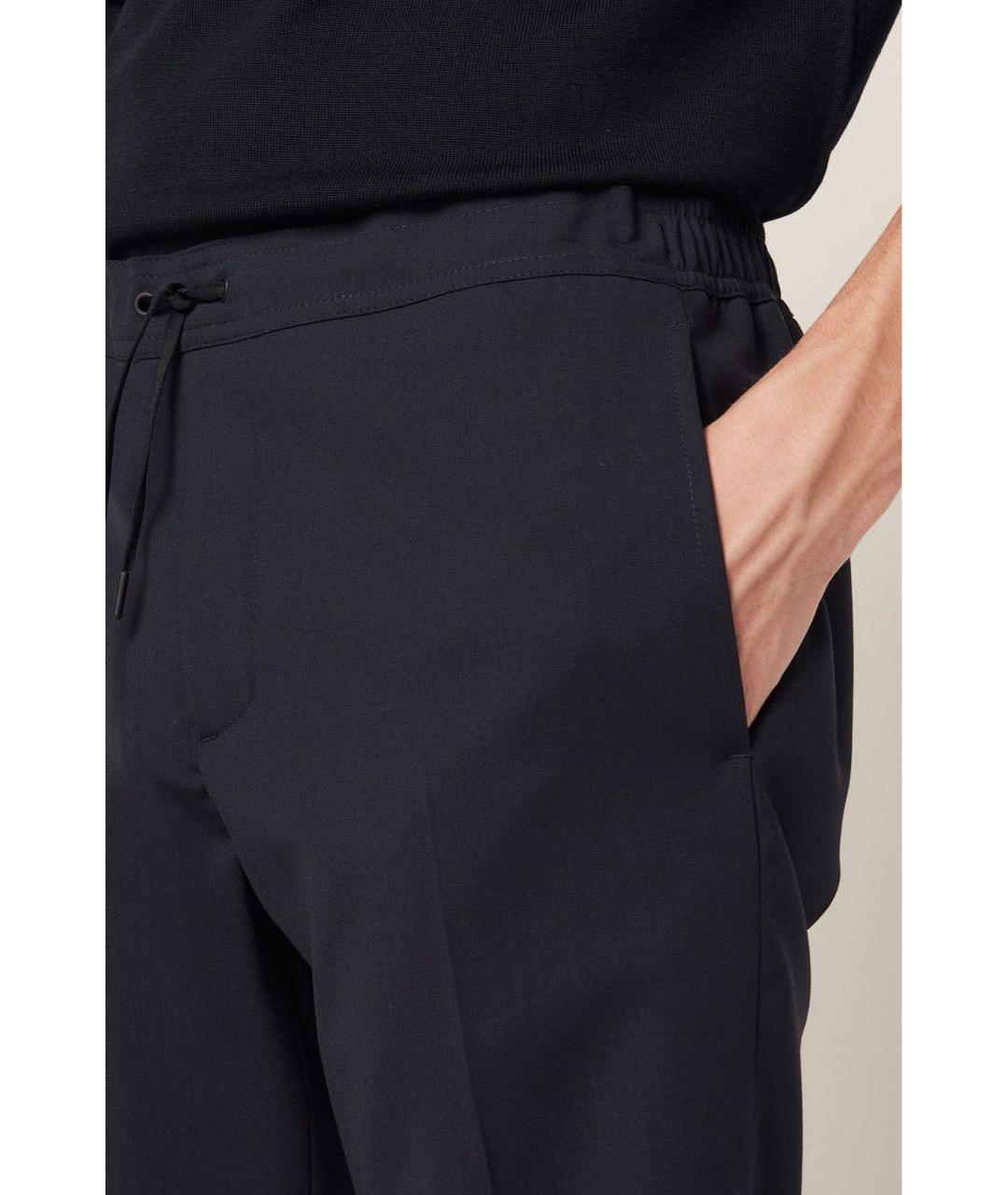SANDRO Темно-синие повседневные брюки, фото 4