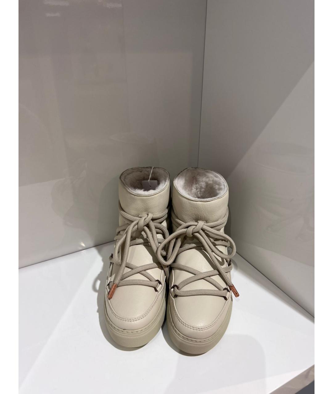 INUIKII Бежевые кожаные ботинки, фото 2