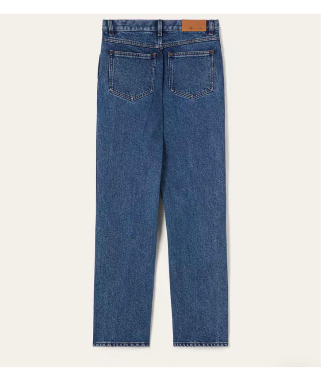 LORO PIANA Синие хлопковые прямые джинсы, фото 2