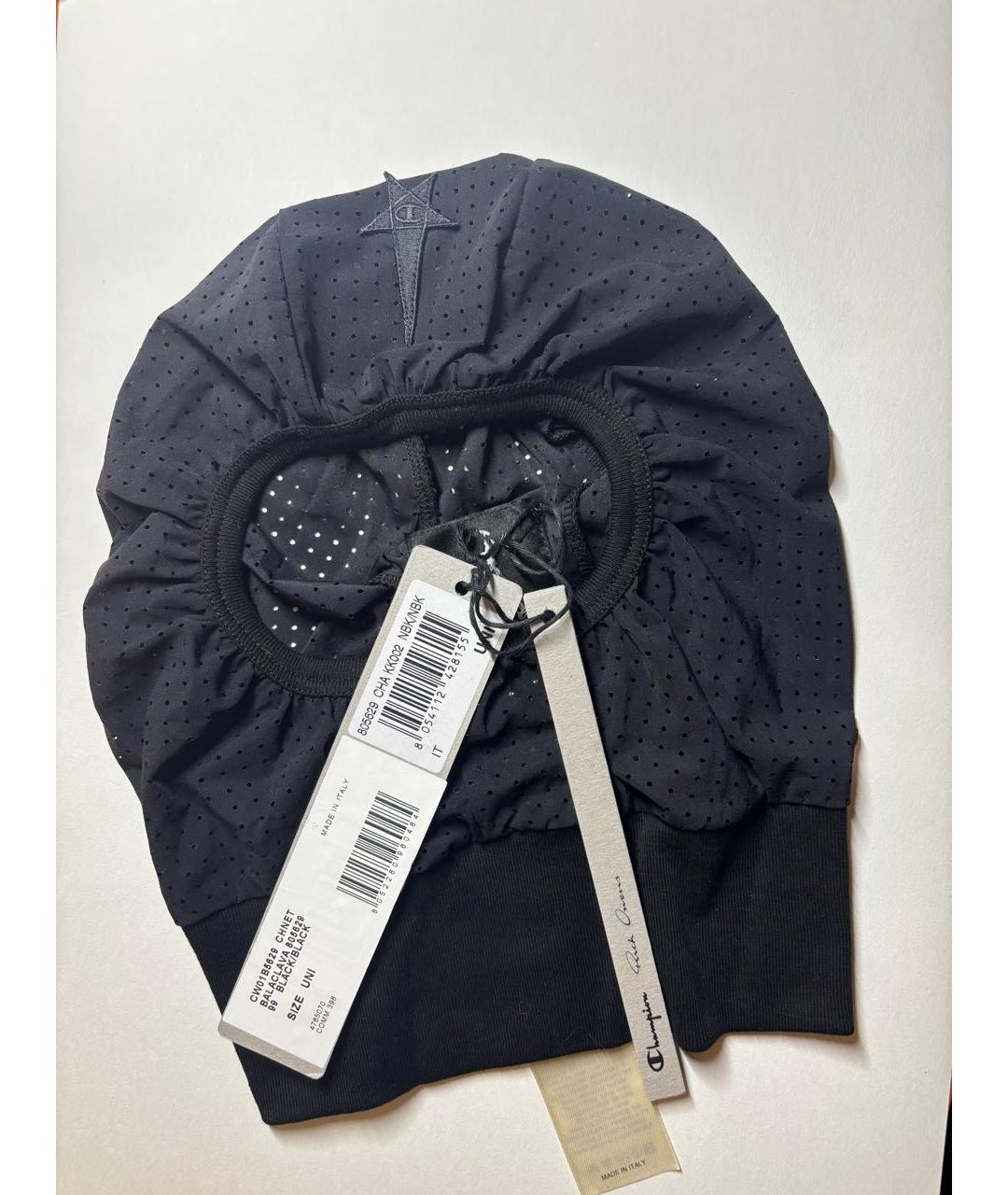 RICK OWENS Черная синтетическая шапка, фото 7