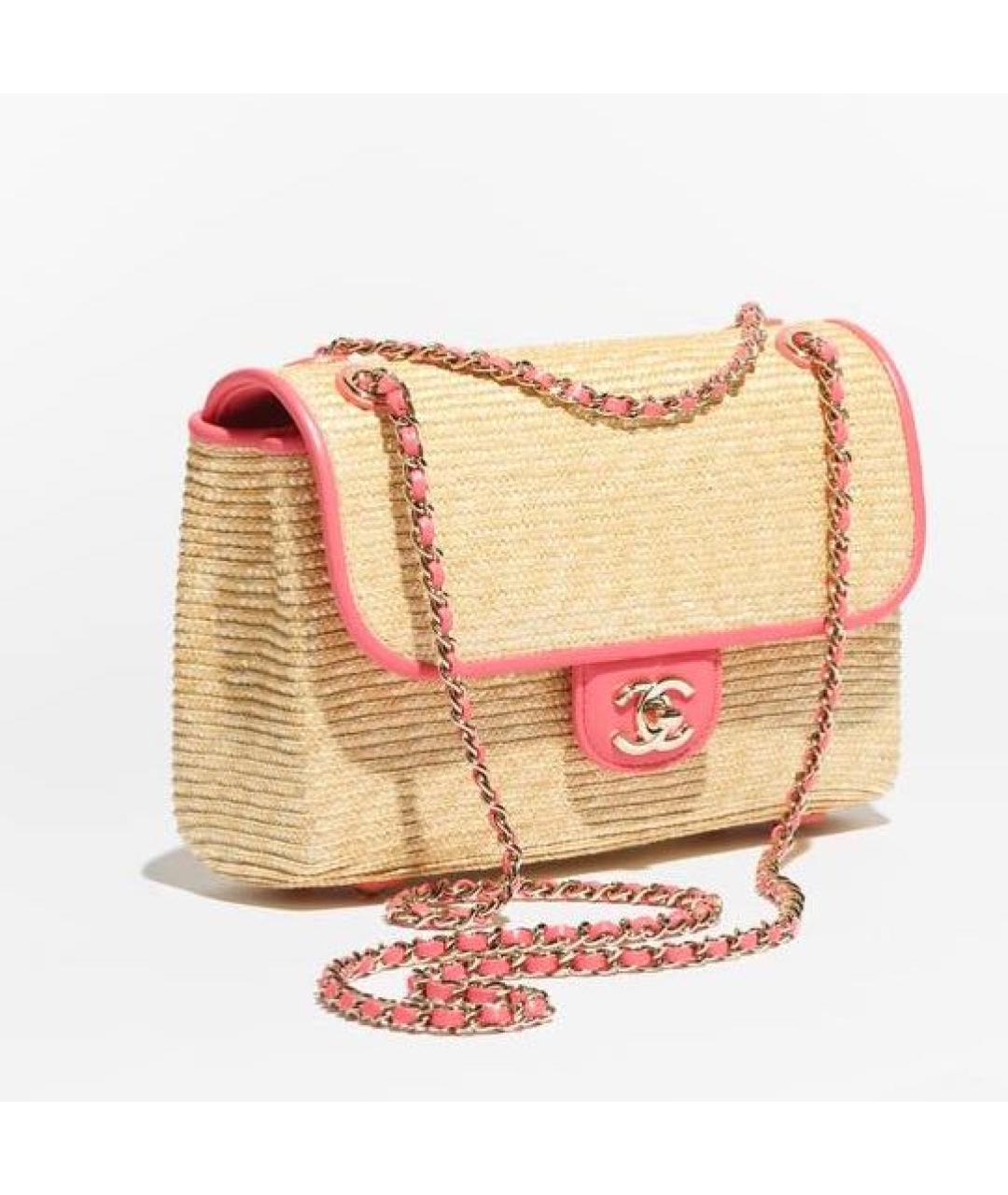 CHANEL Бежевая кожаная сумка через плечо, фото 2