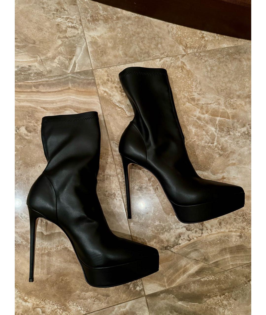 LE SILLA Черные кожаные ботильоны, фото 5