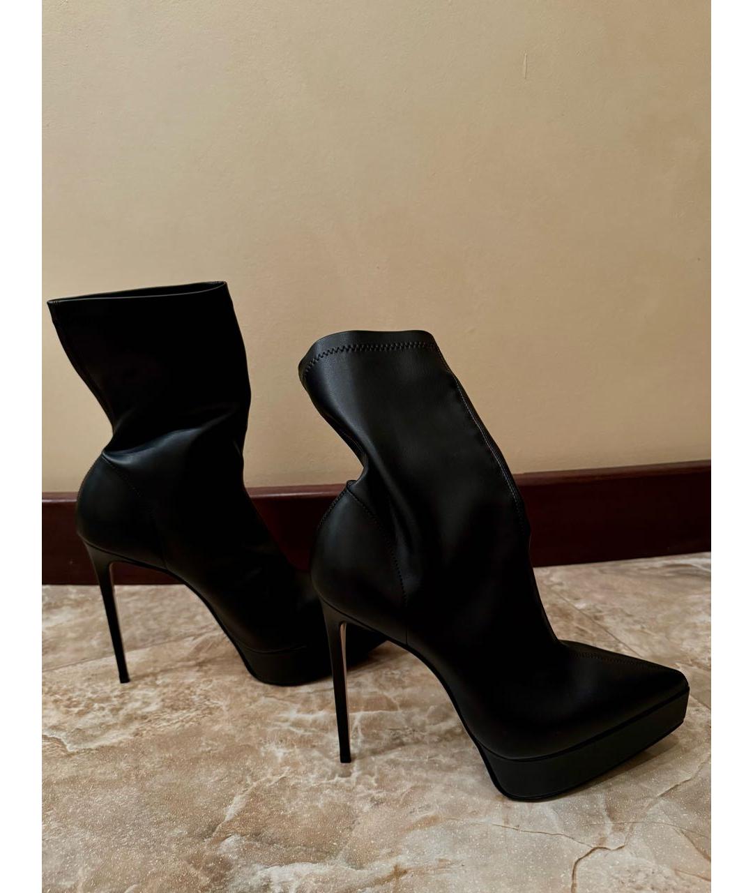 LE SILLA Черные кожаные ботильоны, фото 2