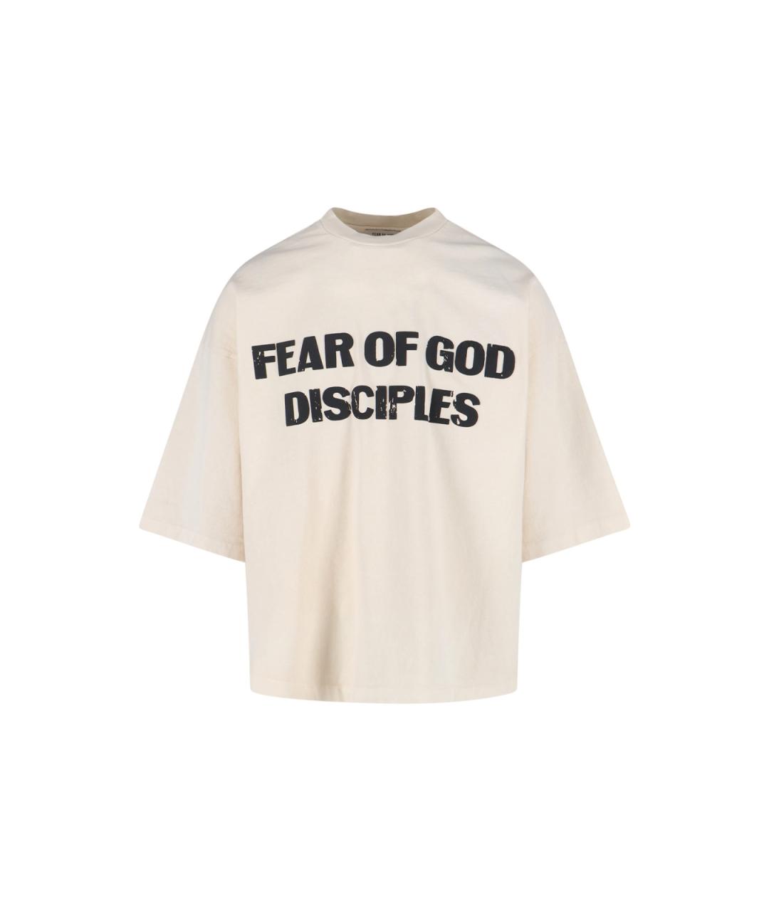 FEAR OF GOD Белая хлопковая футболка, фото 1