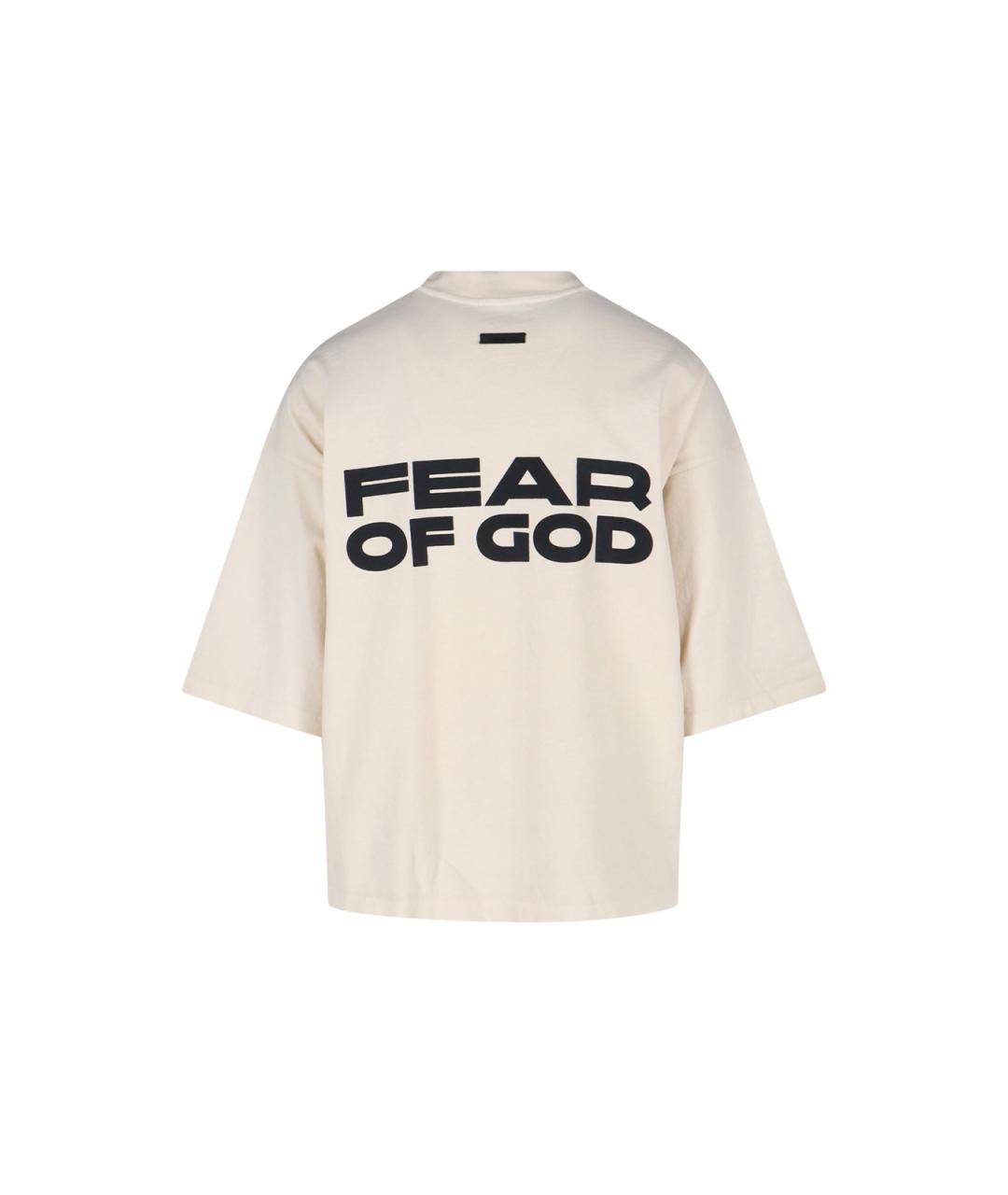 FEAR OF GOD Белая хлопковая футболка, фото 2