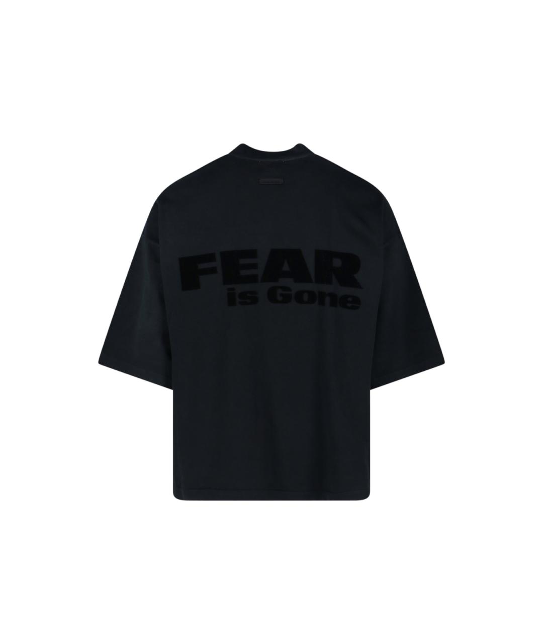 FEAR OF GOD Черная хлопковая футболка, фото 2