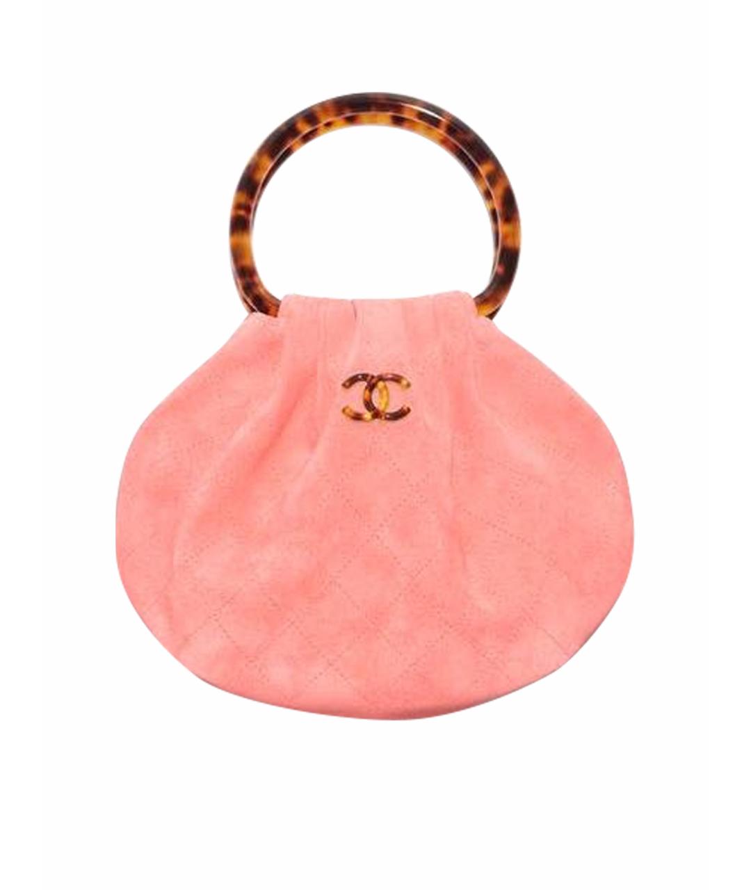 CHANEL Коралловая кожаная сумка с короткими ручками, фото 1