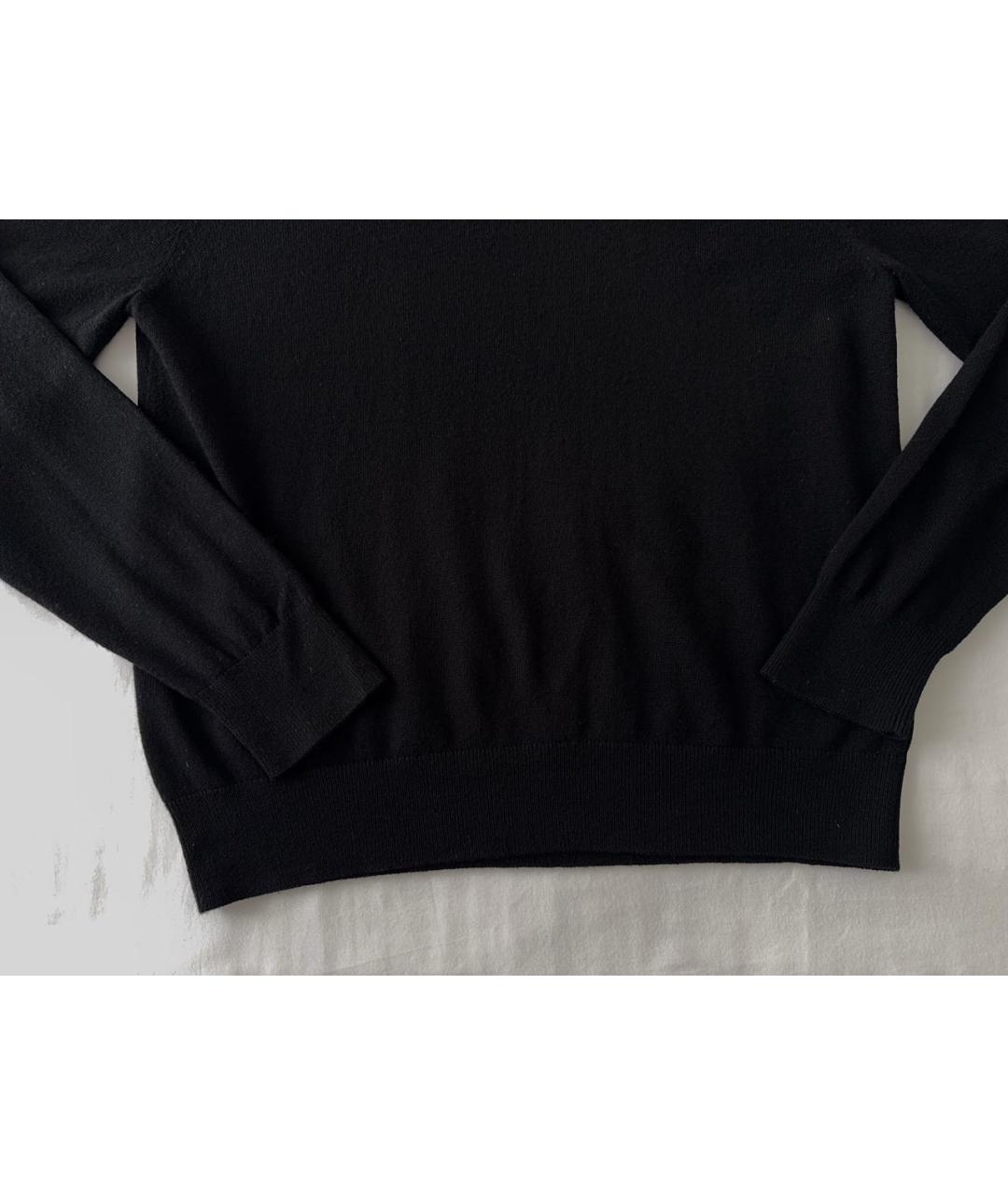 12 STOREEZ Черный шерстяной джемпер / свитер, фото 4
