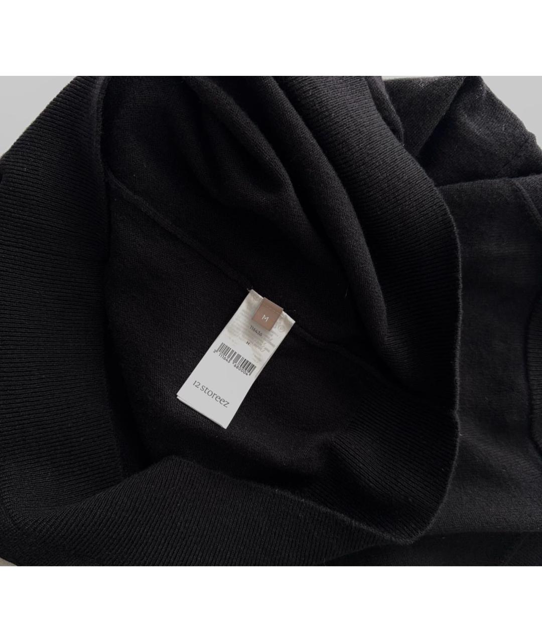 12 STOREEZ Черный шерстяной джемпер / свитер, фото 3