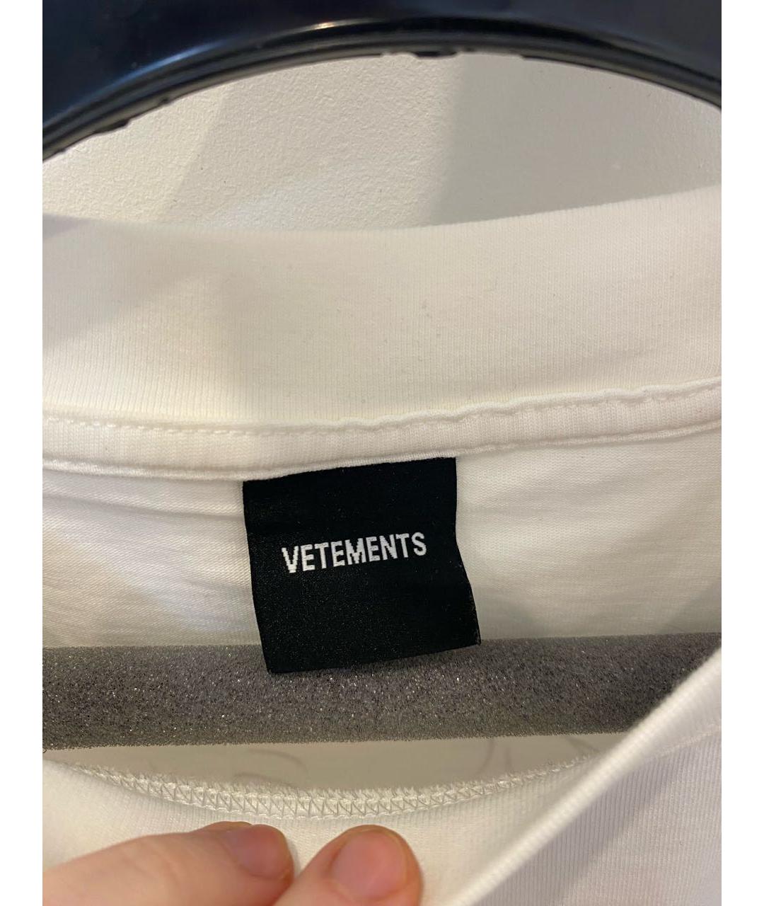 VETEMENTS Белая хлопковая футболка, фото 5