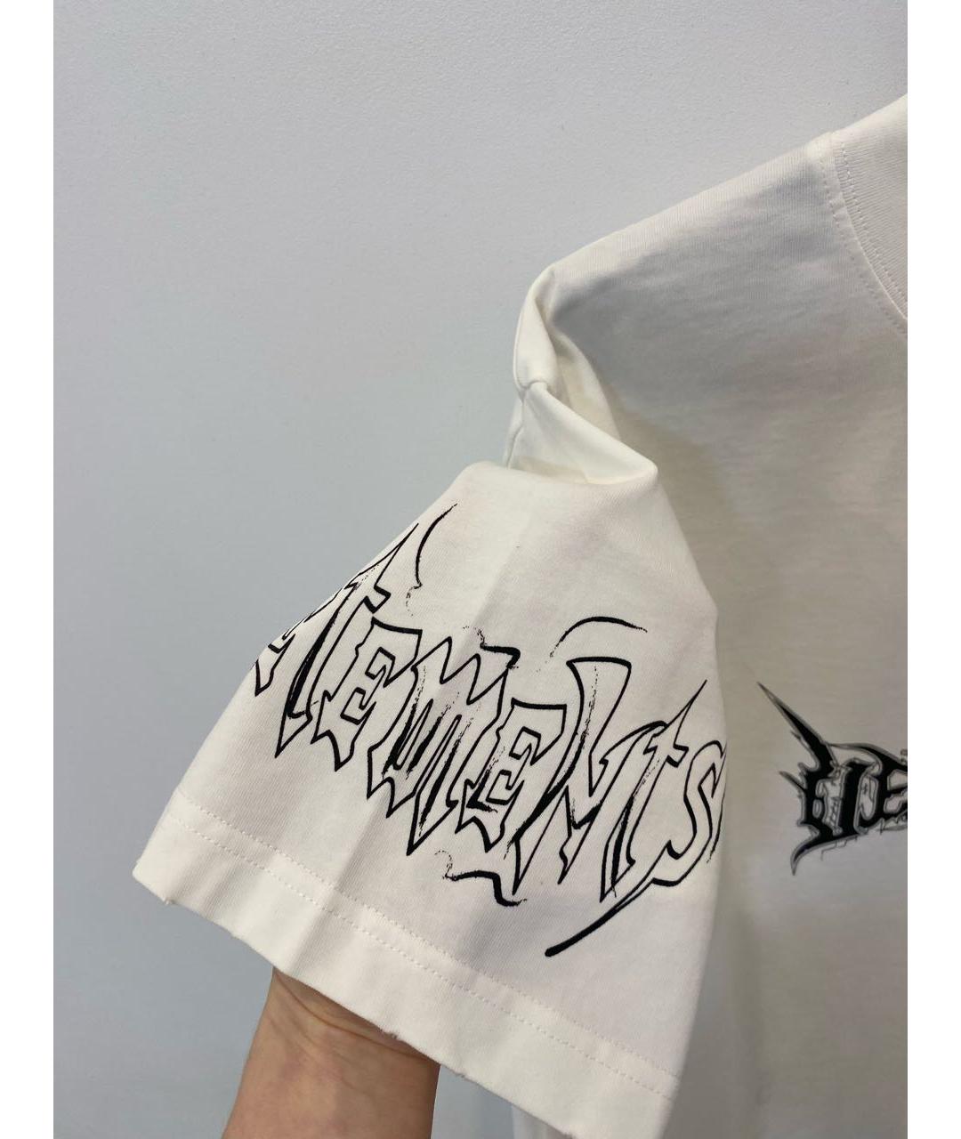 VETEMENTS Белая хлопковая футболка, фото 3