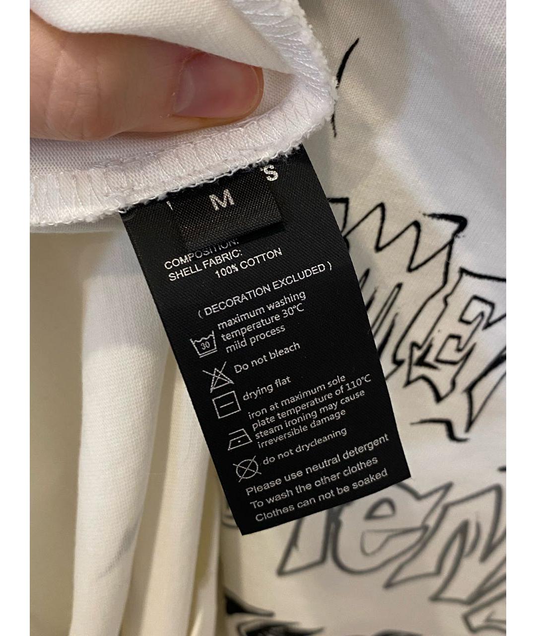 VETEMENTS Белая хлопковая футболка, фото 6