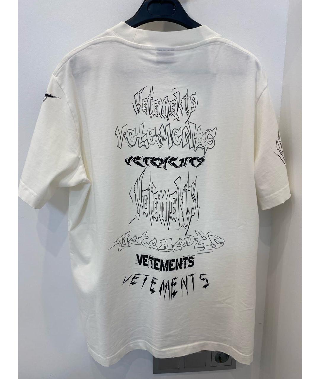 VETEMENTS Белая хлопковая футболка, фото 2