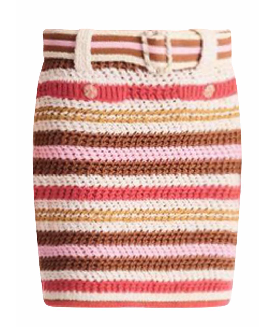 CHANEL Мульти хлопковая юбка мини, фото 1